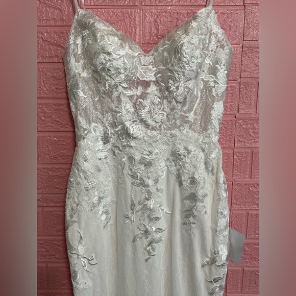 NWOT Lulu’s Bridal Everlasting Affection Lace Backless Mermaid Wedding Dress - Picture 10 of 16